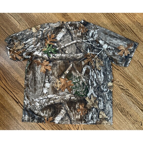 Magellan Outdoors Hunt Gear Short Sleeve Camo T-Shirt Size 2XL Realtree Edge - Picture 4 of 5